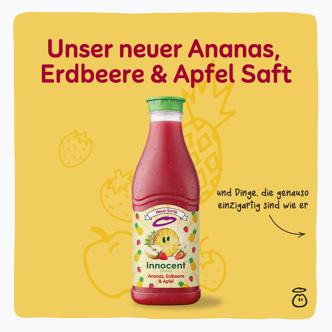 Ananas, Erbbeere-Apfle-Saft